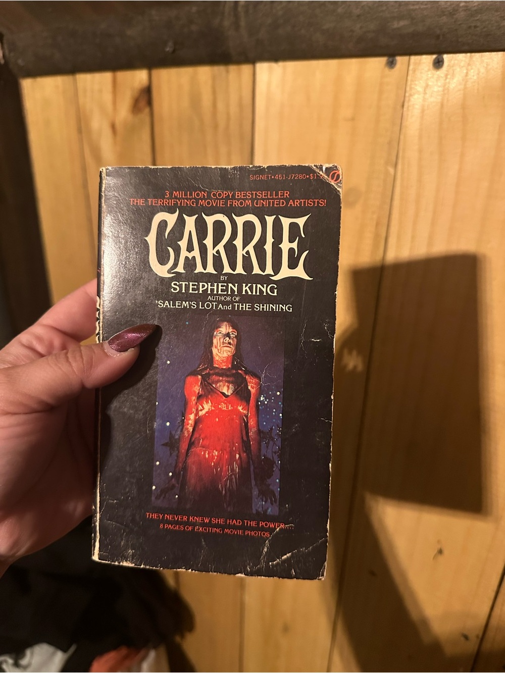 Carrie by Vintage Horror Wall Art Print - Black & Red